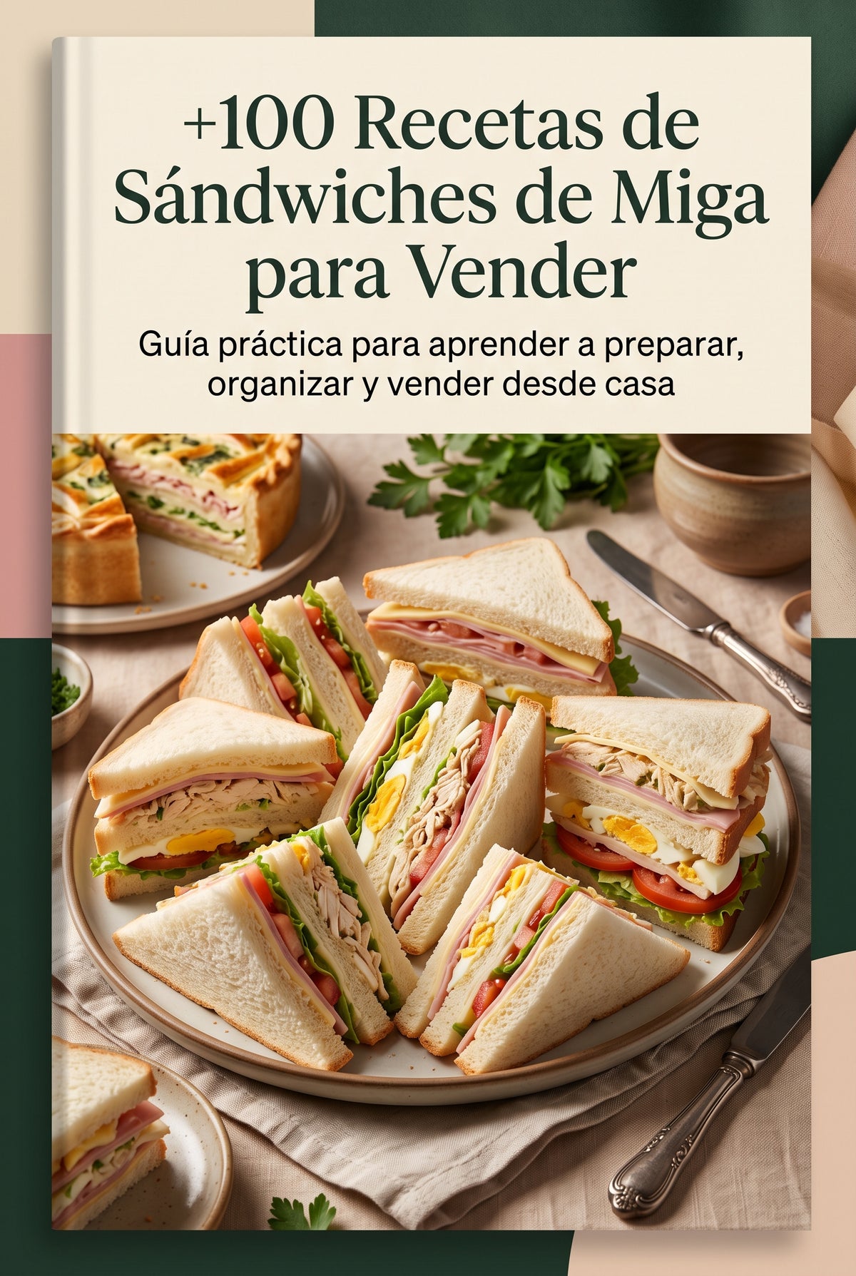 +100 Recetas de Sándwiches de Miga para Vender